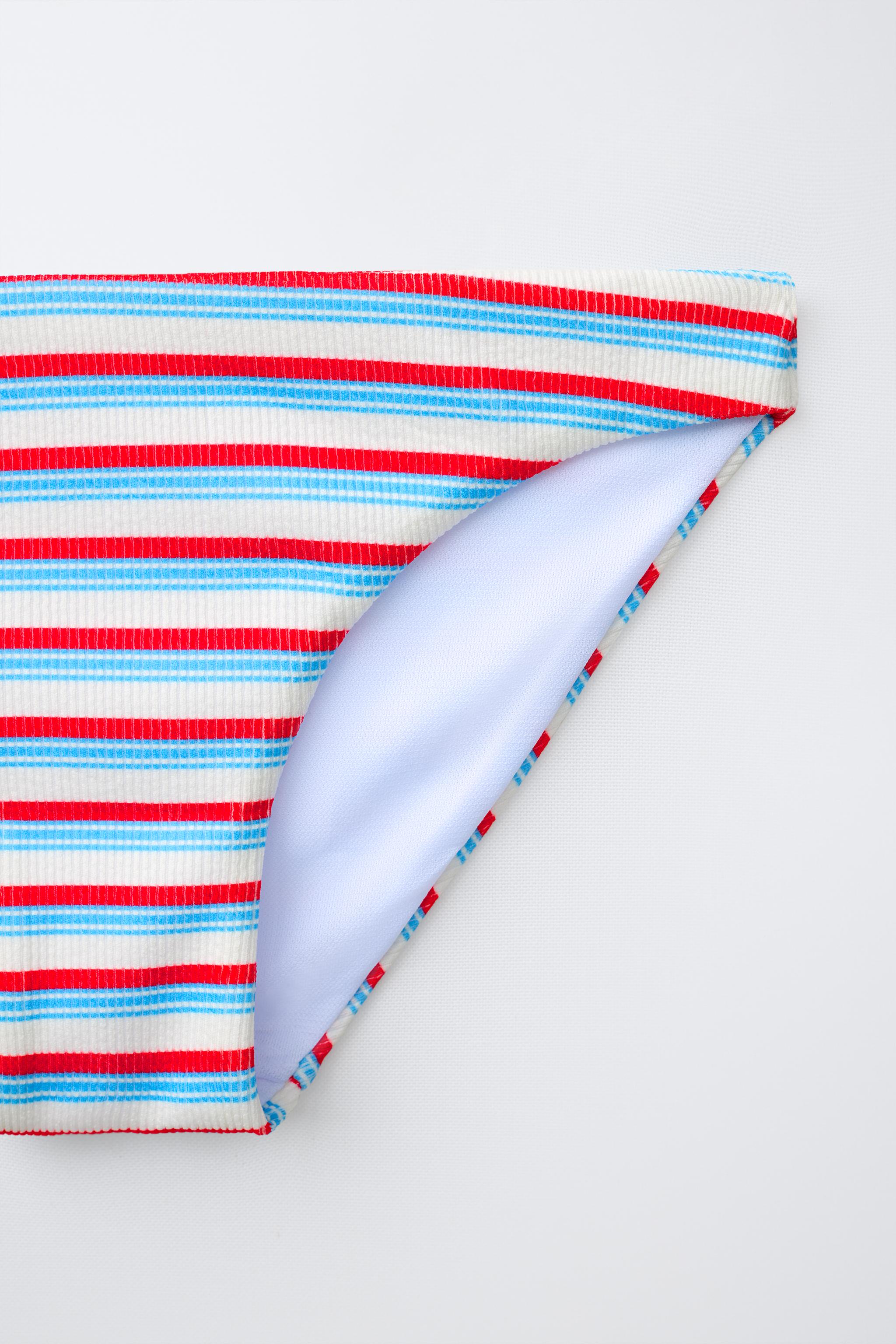 6-14 YEARS/ RIBBED STRIPED BIKINI